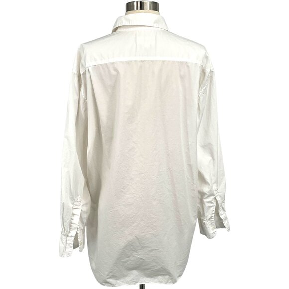 Nili Lotan Yorke Button Down Shirt White Size S Long Sleeve 100% Cotton Collar - Picture 5 of 12